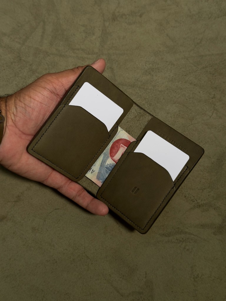 The Book Dual Wallet, full grain leather